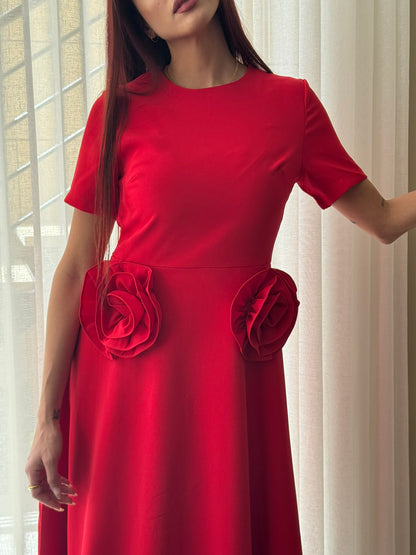 Lily Red Rose Dress